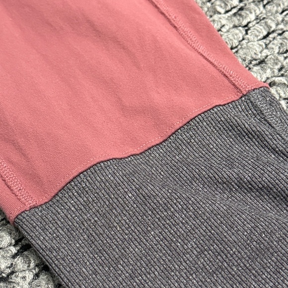 ALO Yoga Goddess Ribbed Leggings Two Toned Athleisure Yogi Workout Sz S Stretch - Picture 4 of 8